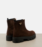 Prada Suede platform ankle boots