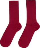 Baserange Three-Pack Multicolor Organic Cotton Rib Overankle Socks