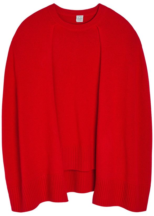 Photo: Toteme Cape-effect Cashmere Jumper Red