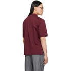 Thom Browne Burgundy Jersey Ottoman 4-Bar Polo