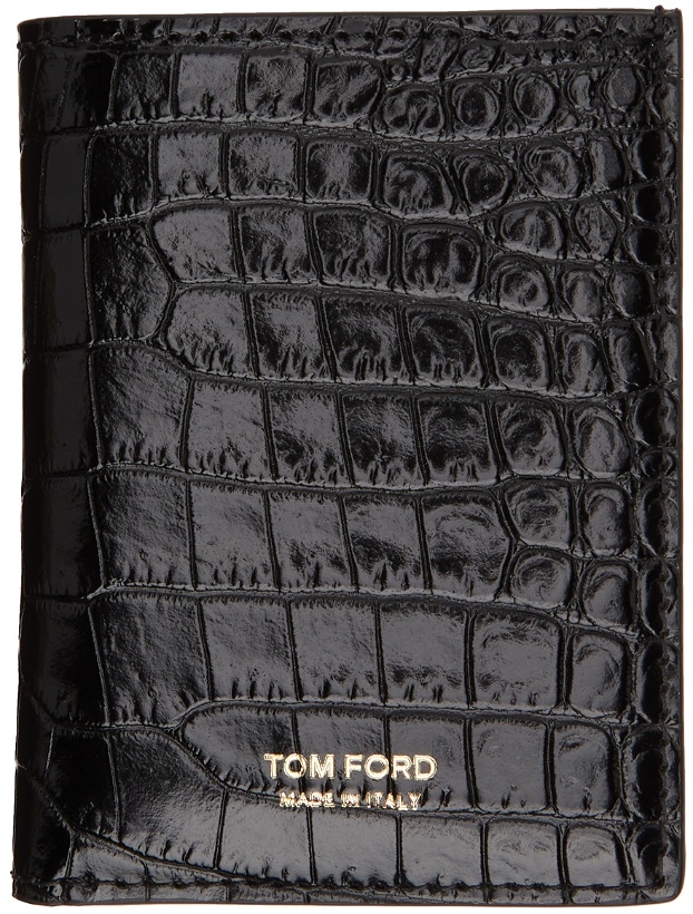 Photo: TOM FORD Black Alligator Folding Card Holder