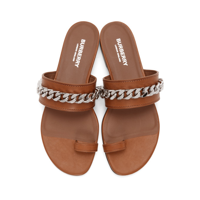 Check thong sandals by Burberry | Tessabit