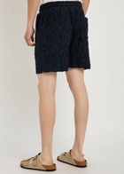 Raith Fausto Flocked-pattern Terry Shorts Navy