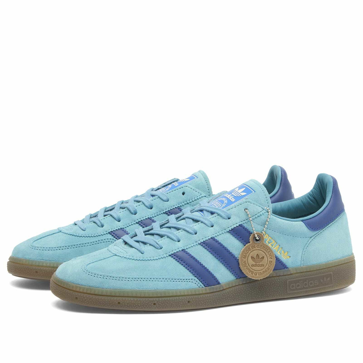 Adidas Men's Handball Spezial Mig Sneaker in Tactile Steel/Team Royal Blue/Gum