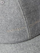 Brunello Cucinelli - Logo-Embroidered Cashmere and Silk-Blend Baseball Cap - Gray