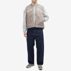 Pleasures Men's Horns Reversible Vest in Mauve