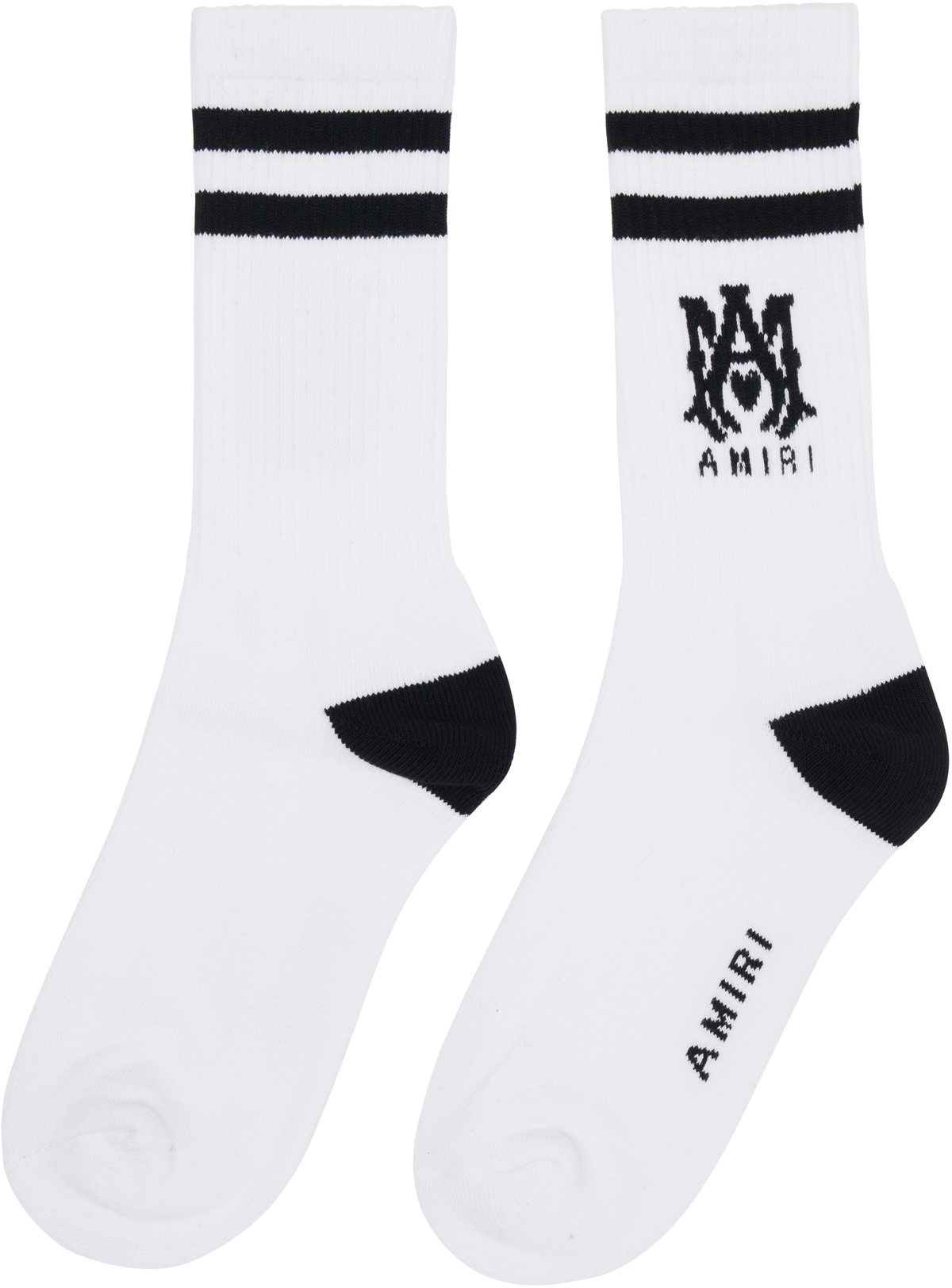 AMIRI White 'MA' Core Logo Socks