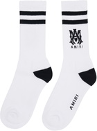 AMIRI White 'MA' Core Logo Socks