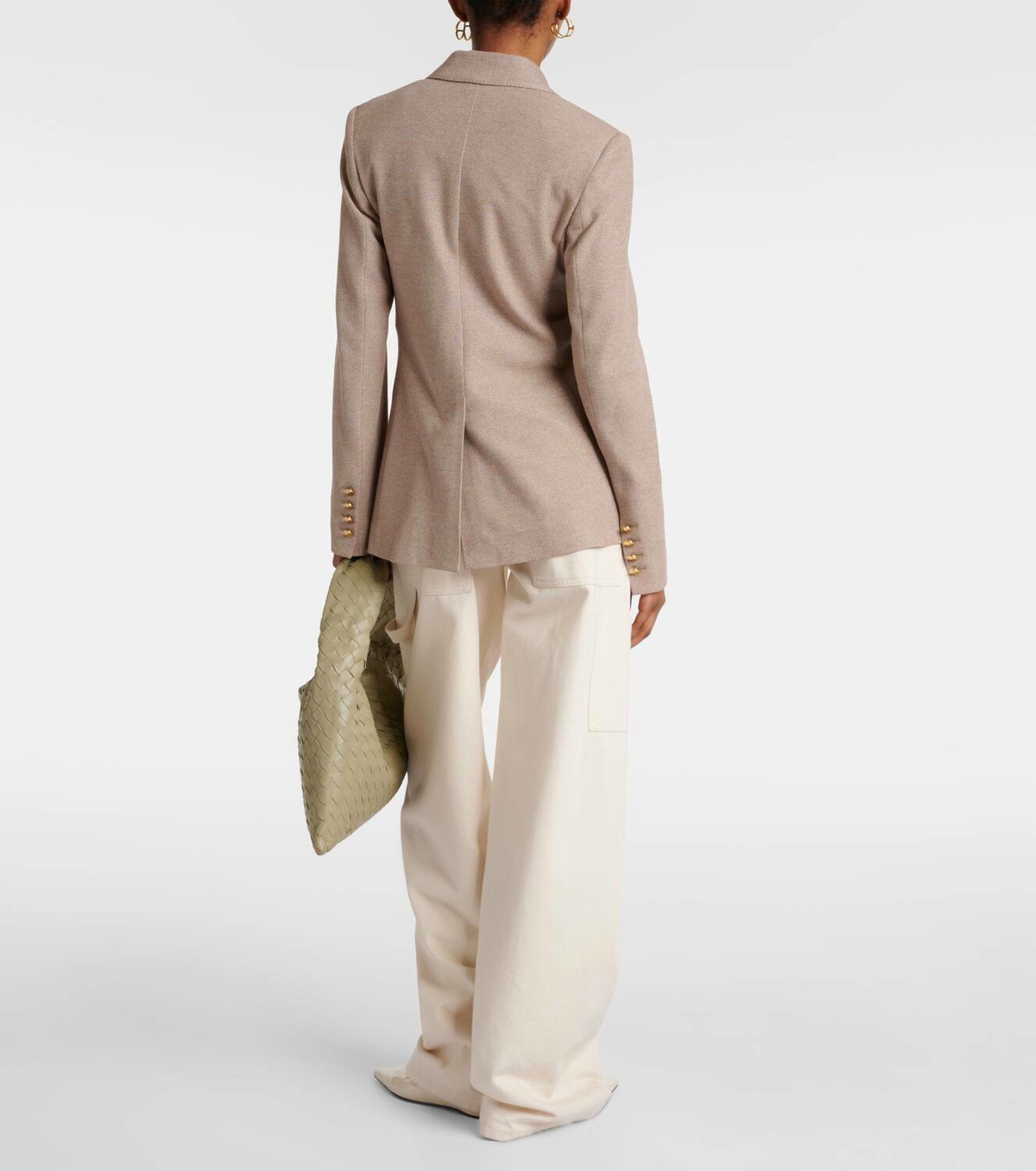 【関税＆送料込み】Max Mara Vanadio Cotton Double-Breasted MAX MARA Vanadio double-breasted grain de poudre cotton