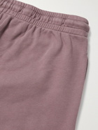 7 DAYS ACTIVE - Monday Tapered Logo-Print Organic Cotton-Jersey Sweatpants - Purple