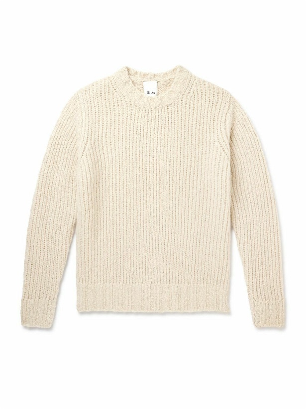 Photo: Allude - Ribbed Cashmere and Silk-Blend Sweater - Neutrals