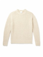 Allude - Ribbed Cashmere and Silk-Blend Sweater - Neutrals