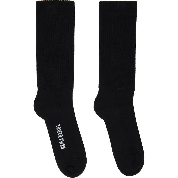 Photo: Rick Owens Black Tower Mid Calf Socks