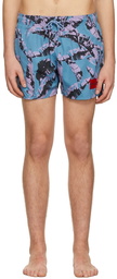 Hugo Blue Polyester Swim Shorts