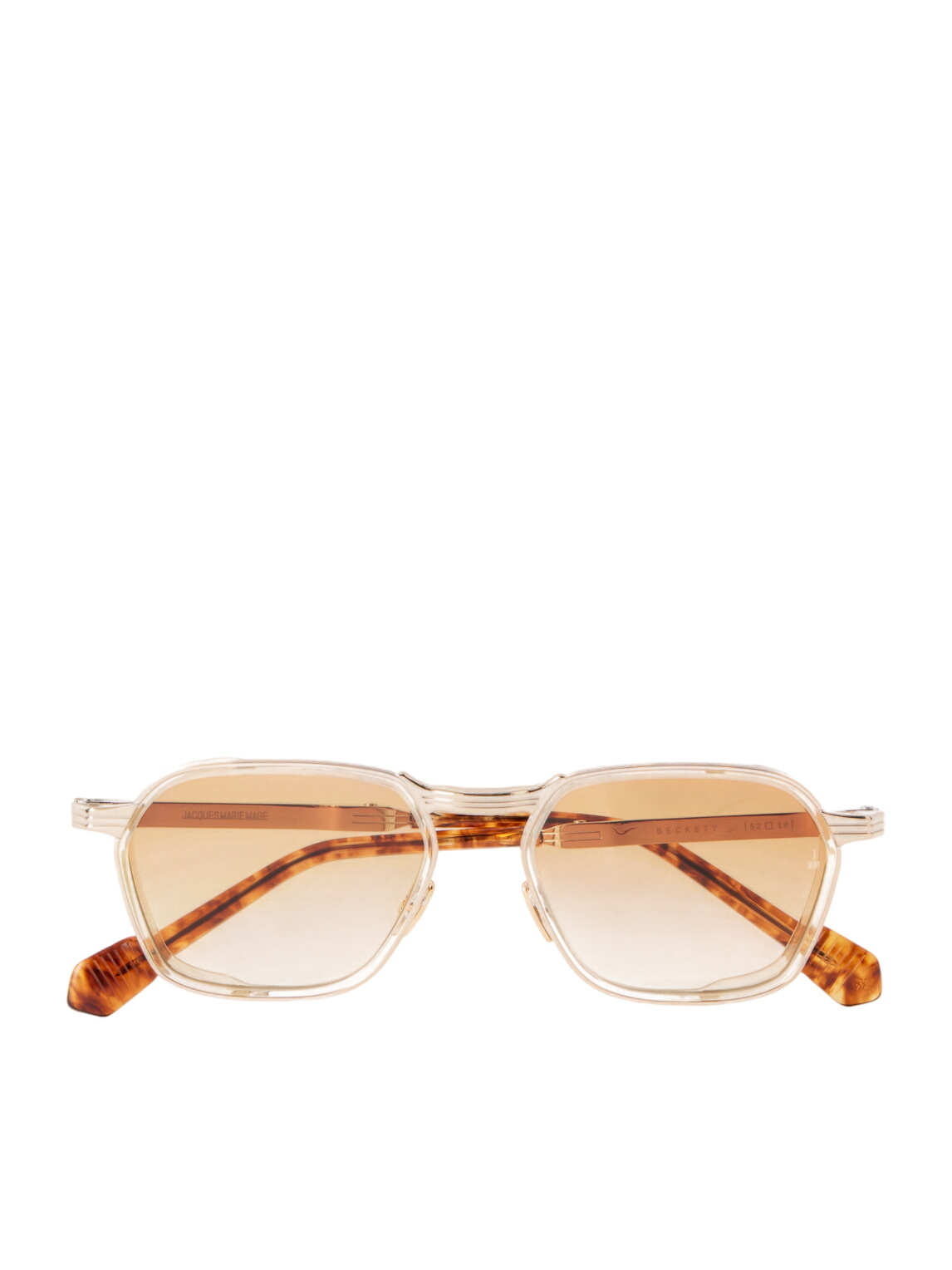 Jacques Marie Mage - Full Metal Jacket Round-Frame Gold-Tone
