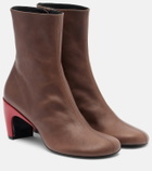 Dries Van Noten 65 leather ankle boots