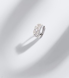 Marie Lichtenberg Ecrou 18kt white gold single hoop earring with diamonds