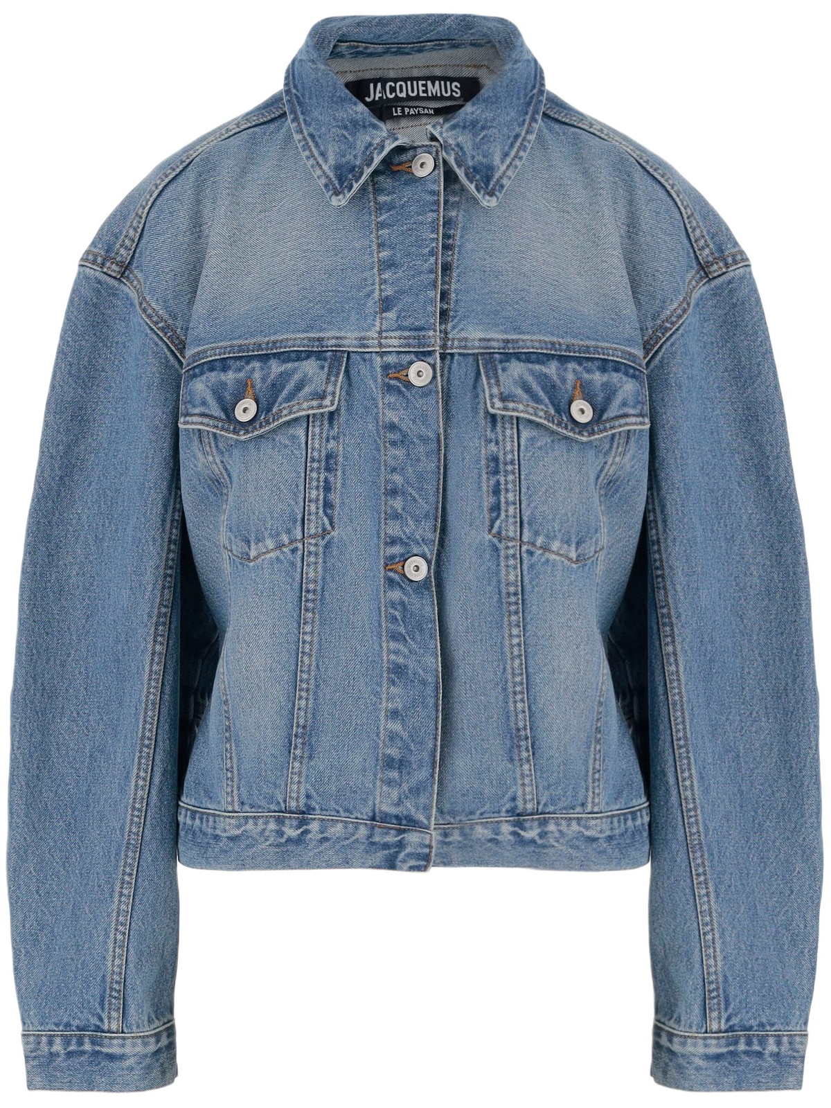 ■Jacquemus De-Nimes レッド デニム ジャケット Red De-Nîmes recycled-denim jacket | JACQUEMUS | NET-A-PORTER