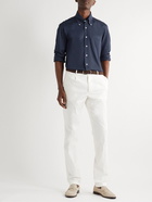 Thom Sweeney - Button-Down Collar Cotton-Piqué Shirt - Blue