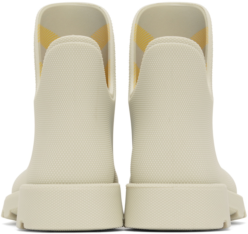 ショートブーツ・ブーティ Burberry STIVALETTO MARSH IN GOMMA Burberry Marsh Round-toe Slip-on Ankle Boots | ShopSimon