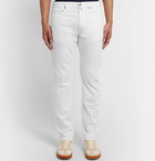 Incotex - Slim-Fit Stretch-Denim Jeans - White