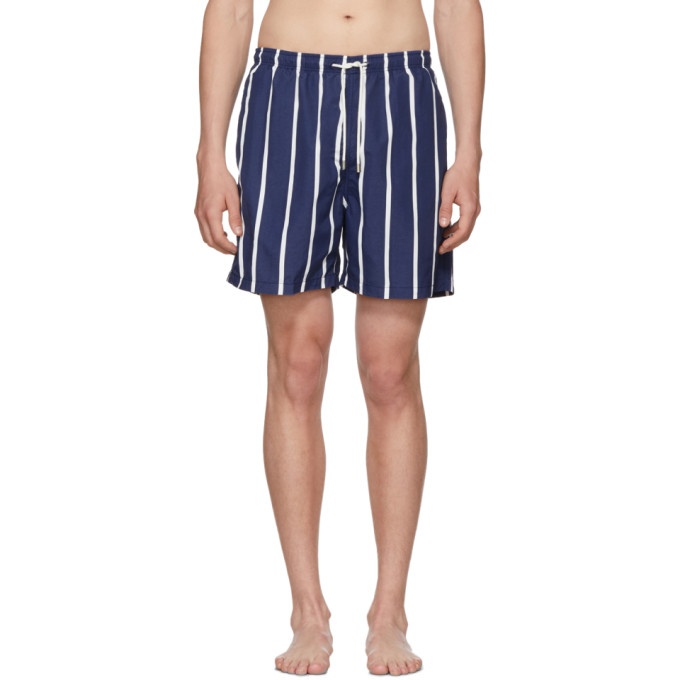 Photo: Solid and Striped Blue and White Slate Bondi Stripe Classic Shorts