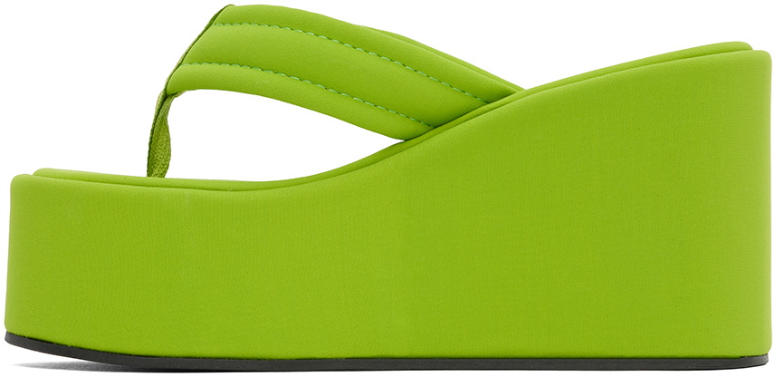 Coperni Green Wedge Sandals