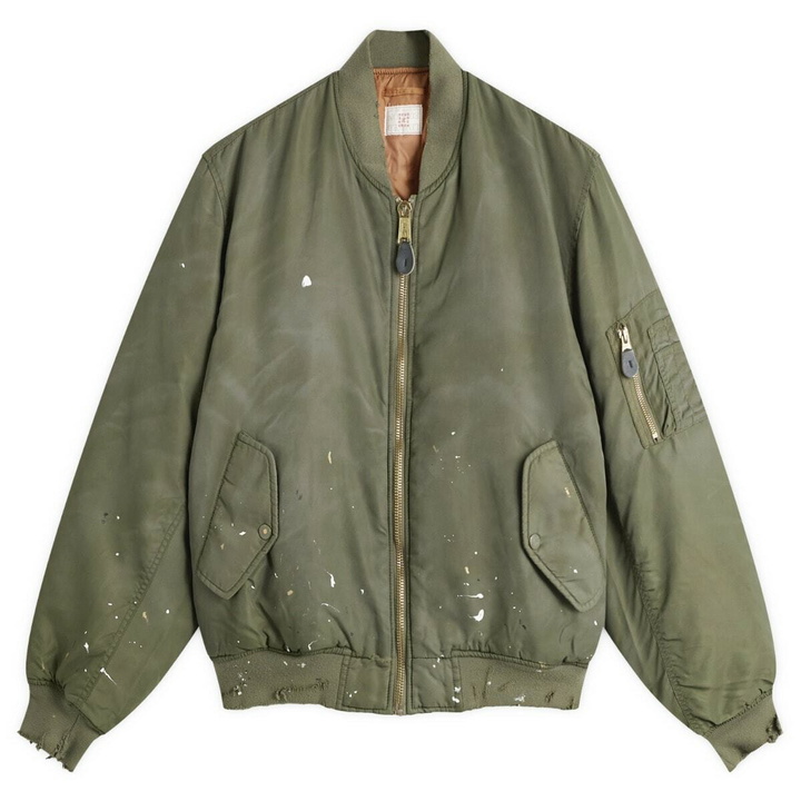 Photo: Mastercraft Union Men's Kaiga Washed Nylon Bomber Jacket in Green
