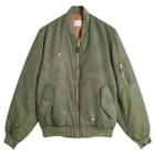 Mastercraft Union Men's Kaiga Washed Nylon Bomber Jacket in Green
