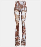 KNWLS Halcyon floral flared jersey leggings