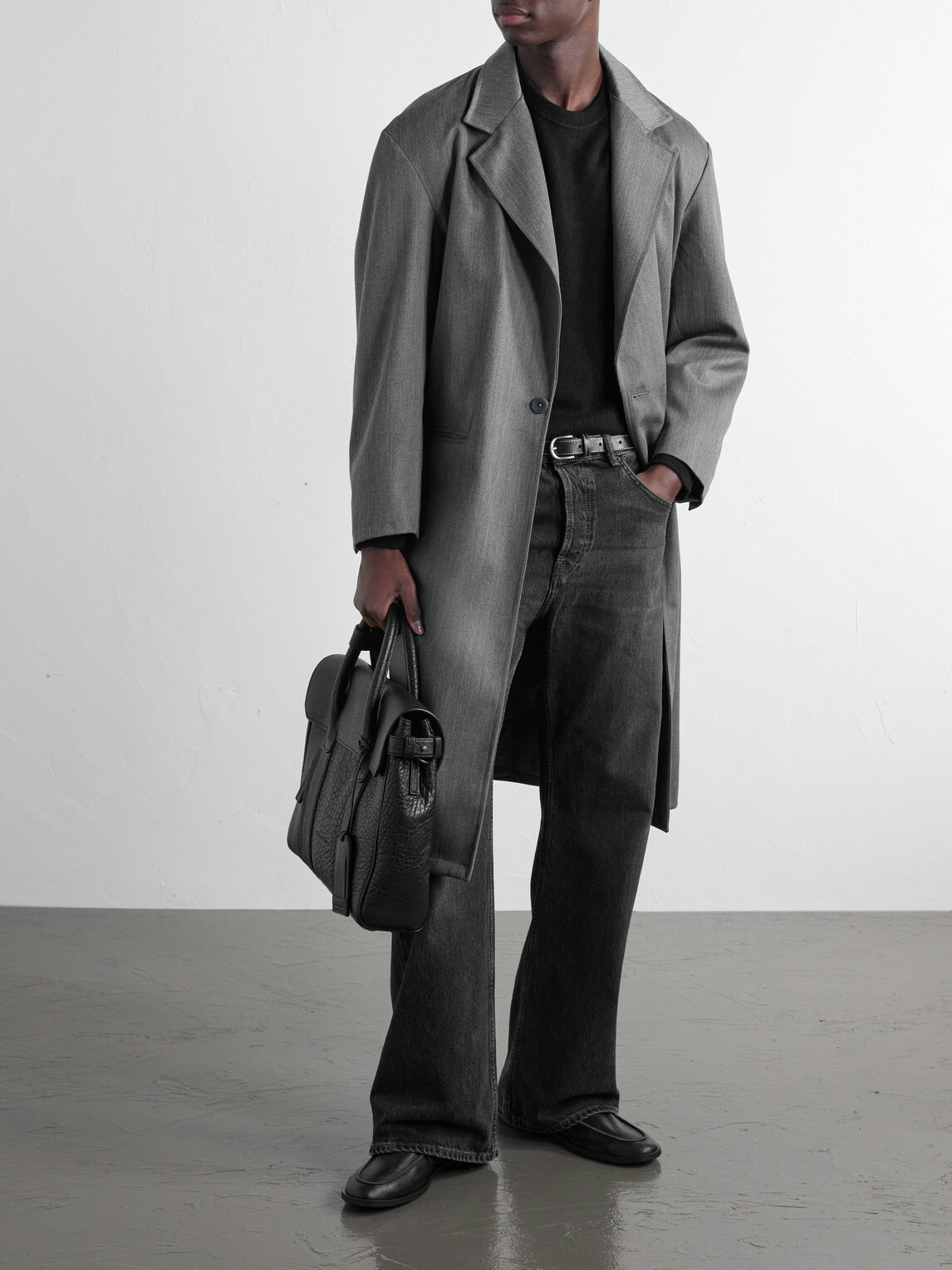 Officine Creative - Bostonian/005 Logo-Embossed Croc-Effect Leather Briefcase - Black