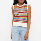 KITRI Women's Marley Blanket Stripe Knit Vest in Multi
