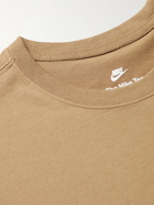 Nike - Sportswear Club Logo-Embroidered Cotton-Jersey T-Shirt - Brown