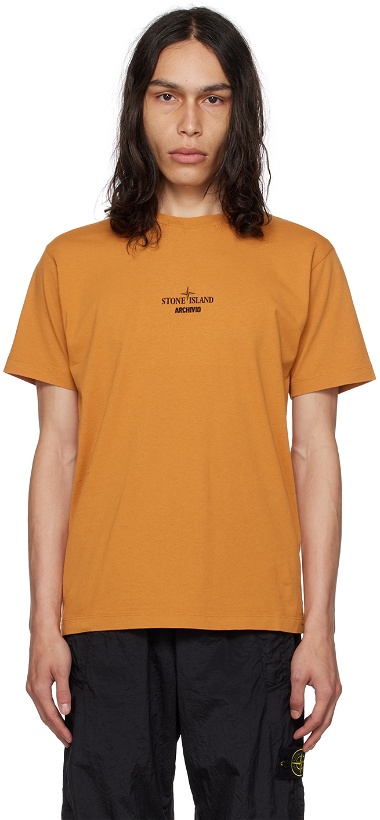 Photo: Stone Island Orange Printed T-Shirt