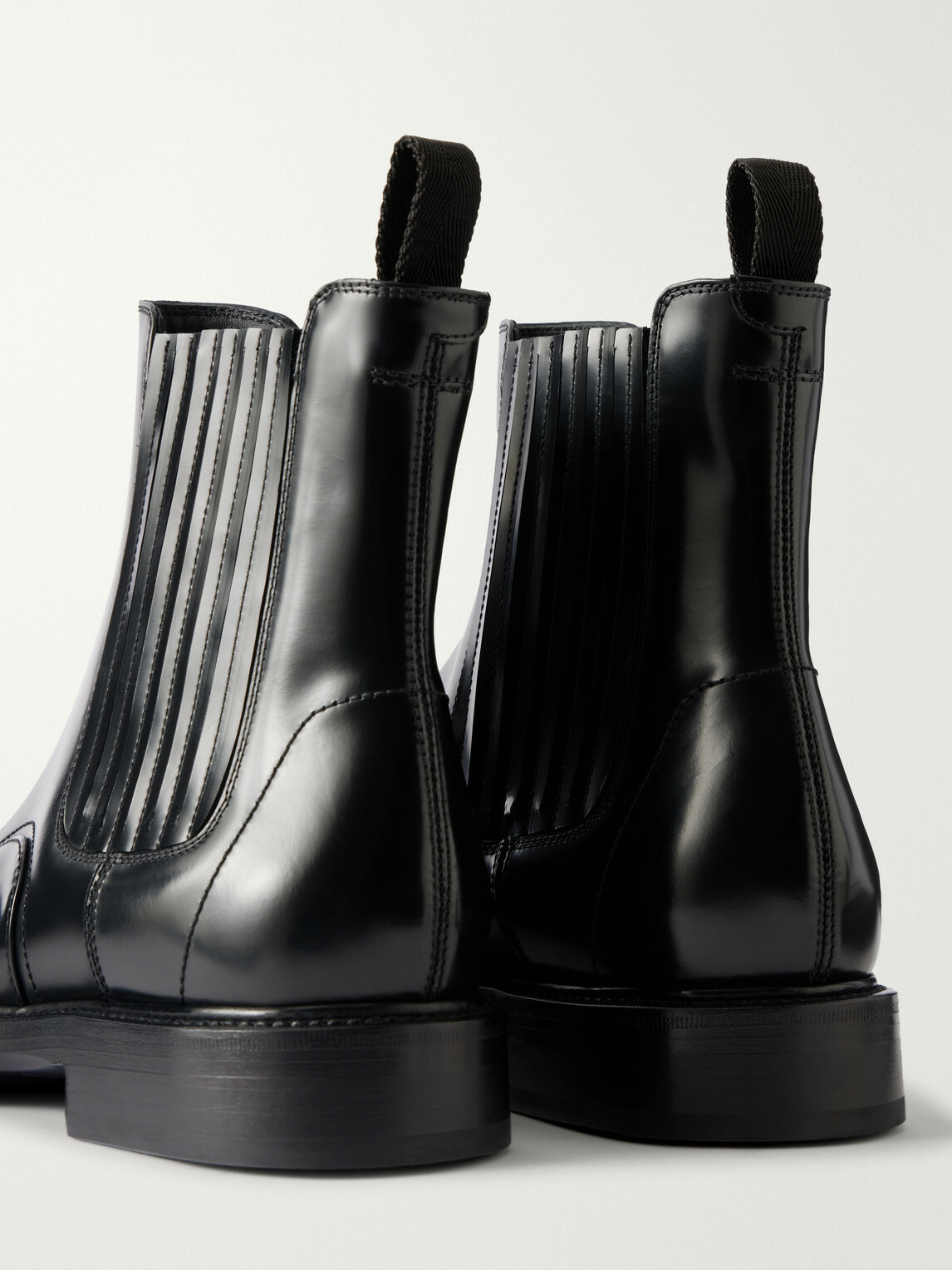 Dolce&Gabbana - Patent-Leather Chelsea Boots - Black