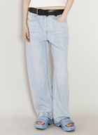 Alexander Wang Leather Belt Balloon Jeans