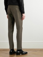TOM FORD - Atticus Straight-Leg Wool and Silk-Blend Suit Trousers - Green