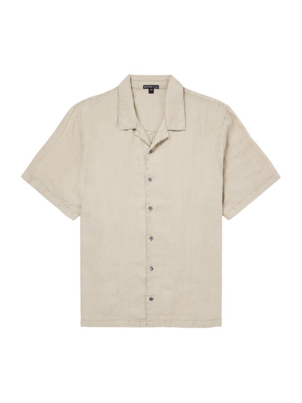 Photo: James Perse - Convertible-Collar Linen Shirt - Neutrals
