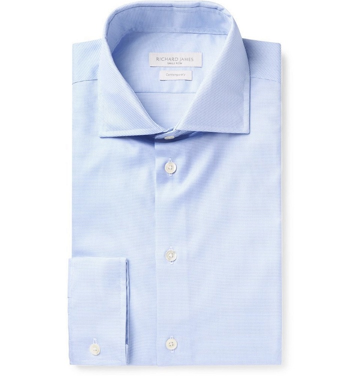 Photo: Richard James - Light-Blue Cutaway-Collar Cotton Shirt - Blue