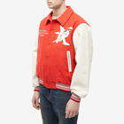 Represent Men's Storms In Heaven Varsity Jacket in Burnt Red