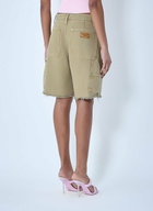 Alexander Wang Frayed Hem Denim Shorts