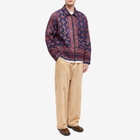 Karu Research Men's Vintage Kantha Work Jacket in Indigo/Red/Gold