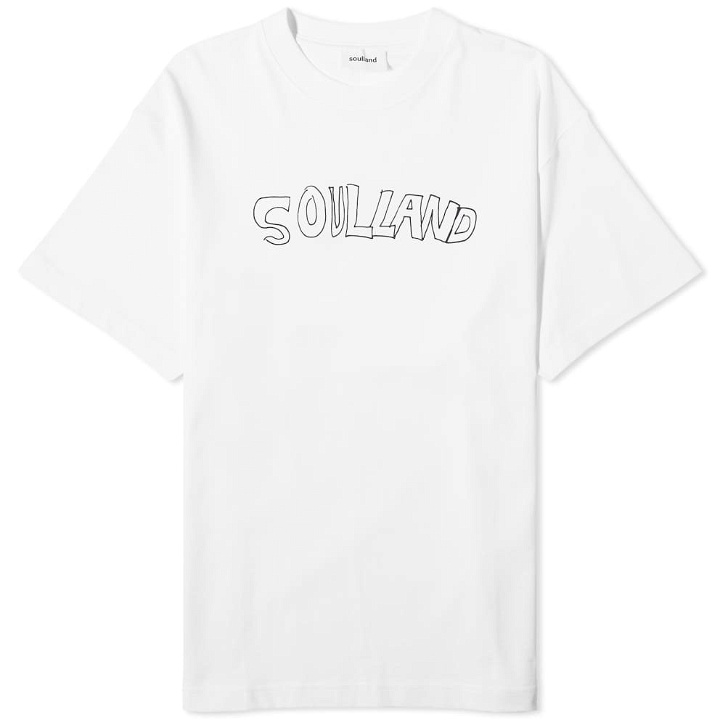 Photo: Soulland Men's Kai Roberta Logo T-Shirt in White