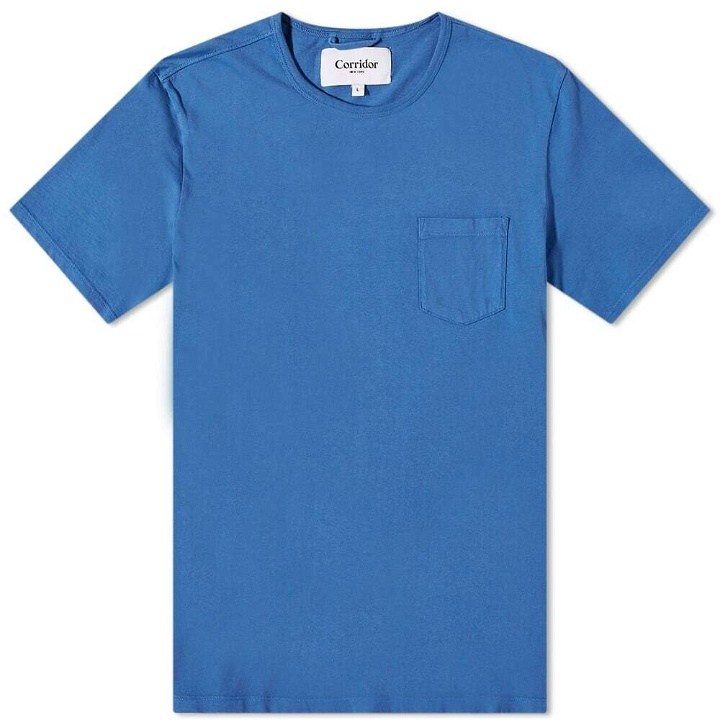 Photo: Corridor Men's Organic Garment Dyed T-Shirt in Blue