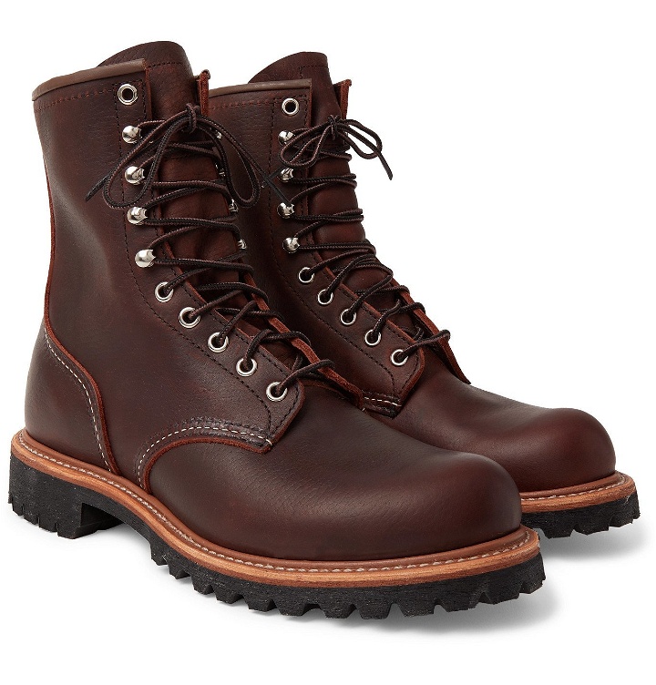 Photo: Red Wing Shoes - 4585 Logger Leather Boots - Brown