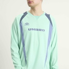 Umbro Men's Panelled Long Sleeve Jersey in Ocean Wave/Grisaille/Infinity