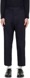 Thom Browne Navy Straight Leg Trousers