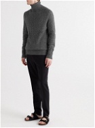 ERDEM - Nikos Cable-Knit Rollneck Sweater - Gray