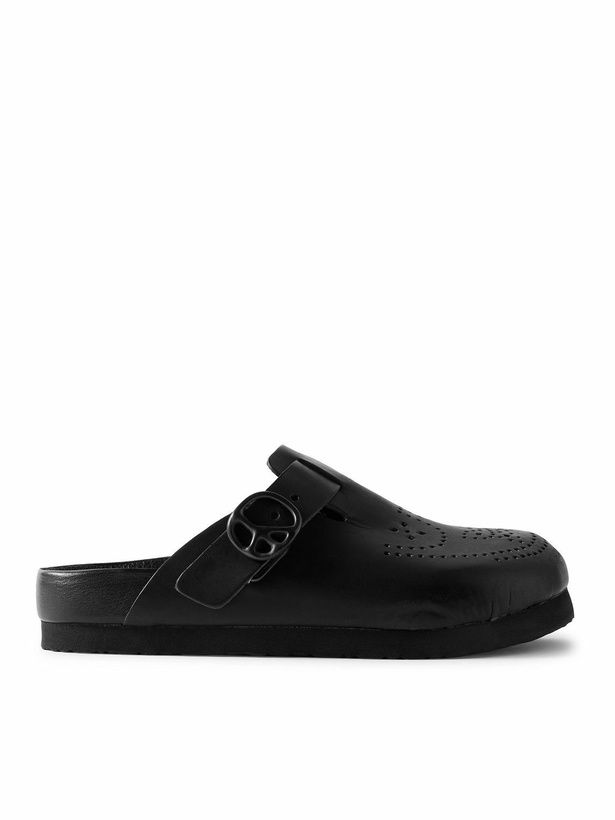 Photo: Needles - Perforated Leather Clogs - Black