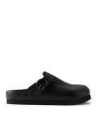 Needles - Perforated Leather Clogs - Black